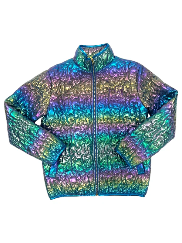 Men's sunny amber jackets-METALLIC QUILTED JACKET, IRIDESCENT