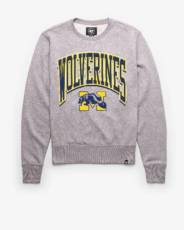 men's-hoodie-with-retro-vibes-MICHIGAN WOLVERINES VINTAGE WALK TALL '47 HEADLINE CREW