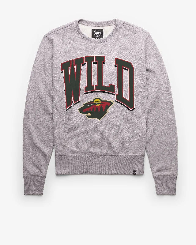 men's-hoodie-with-striped-design-MINNESOTA WILD WALK TALL '47 HEADLINE CREW