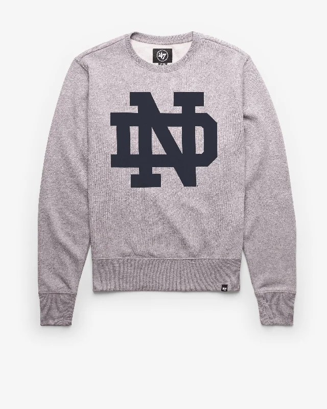 men's-hoodie-with-quilted-design-NOTRE DAME STANDALON IMPRINT '47 HEADLINE CREW