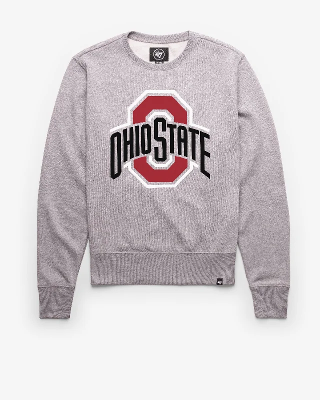 men's-hoodie-in-charcoal-black-OHIO STATE BUCKEYES IMPRINT '47 HEADLINE CREW