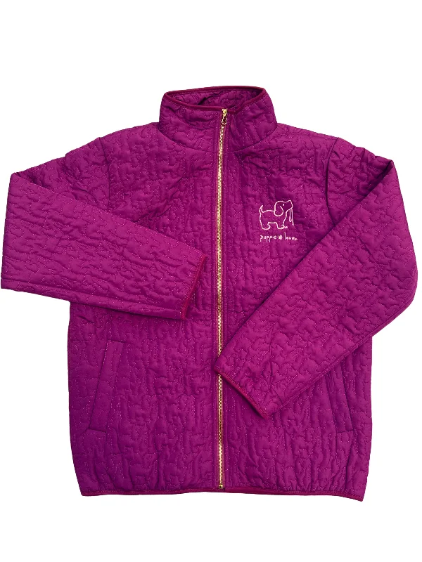 Men's swift runner jackets-QUILTED JACKET, BERRY