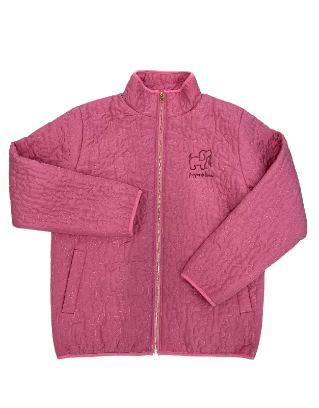 Men's pipe rugged jackets-QUILTED JACKET, PINK