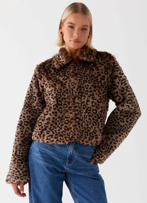 Men's edge suburb jackets-Raleigh Fur Jacket - Leopard