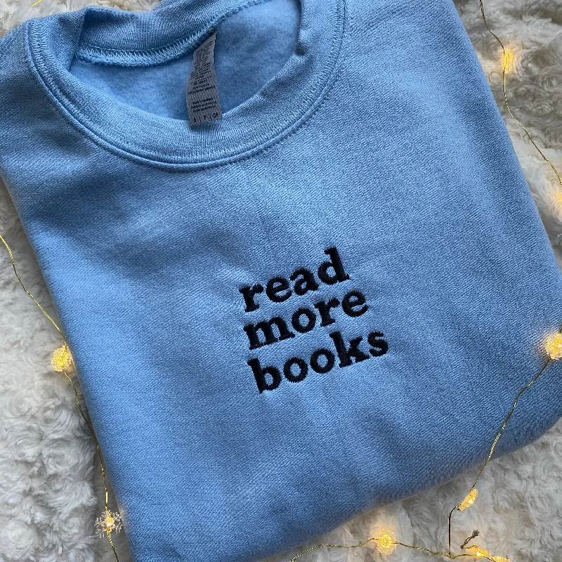 men's-hoodie-with-monochrome-design-Read more Books Embroidered Sweatshirt