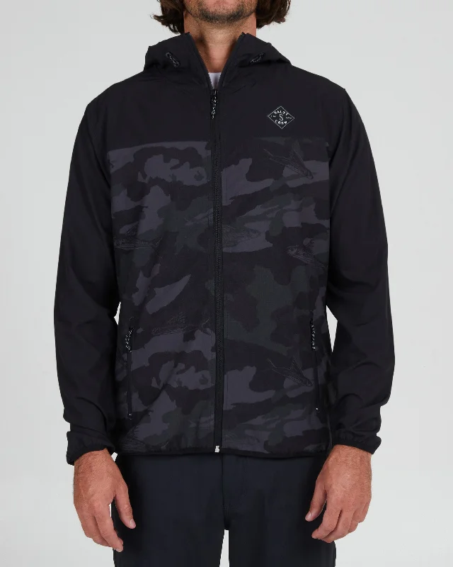 Men's matte leather jackets-Stowaway Jacket - Black Camo