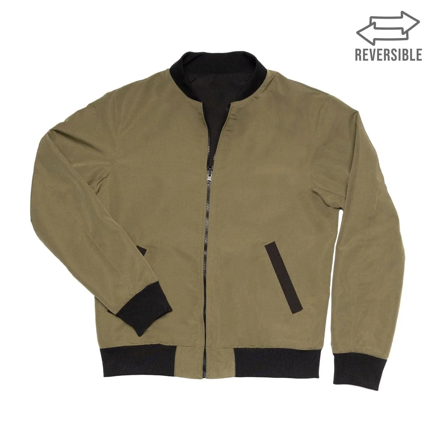 Men's crisp twill jackets-The Teddy Bomber – Reversible Bomber Jacket