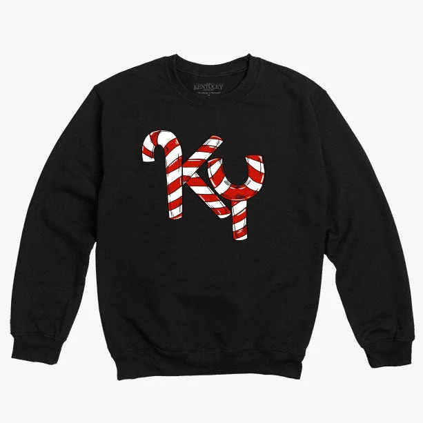 men's-hoodie-in-slim-fit-The Candy Cane KY Crewneck Sweatshirt