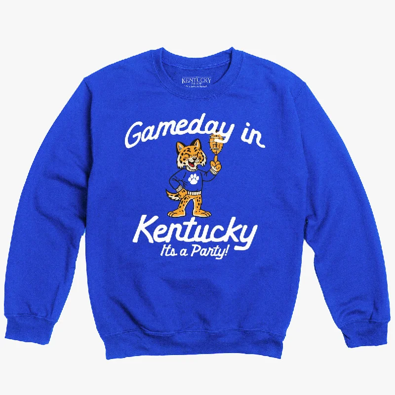 men's-hoodie-with-graffiti-style-The Gameday in Kentucky Crewneck Sweatshirt