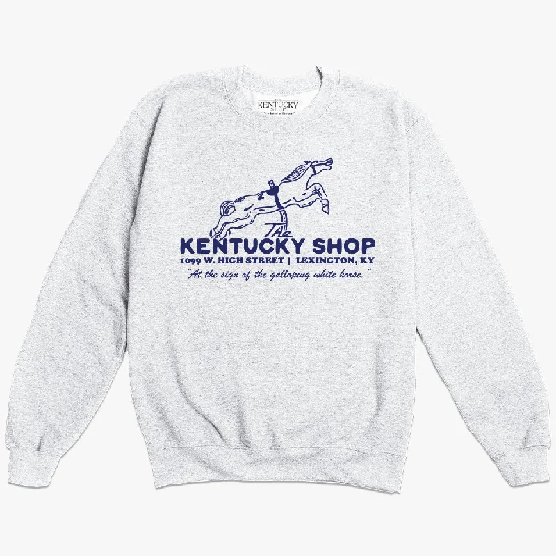 men's-hoodie-in-organic-cotton-The Kentucky Shop Vintage Sign Sweatshirt (Ash)