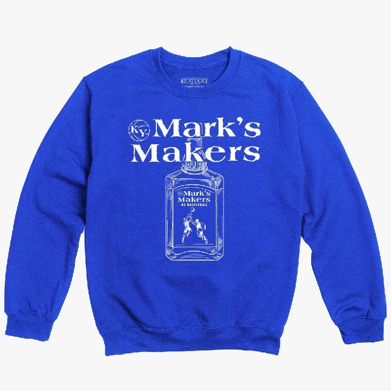 men's-black-hoodie-with-zipper-The Mark's Makers Crewneck Sweatshirt