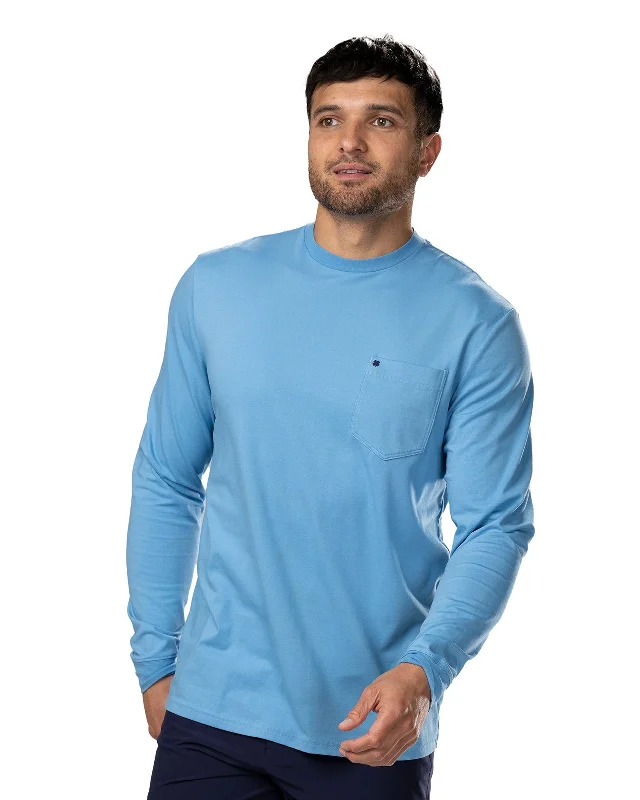 Men's short-sleeve sporty subtle-soft-cookout shirt-BC Luxe Pocket LS Tee