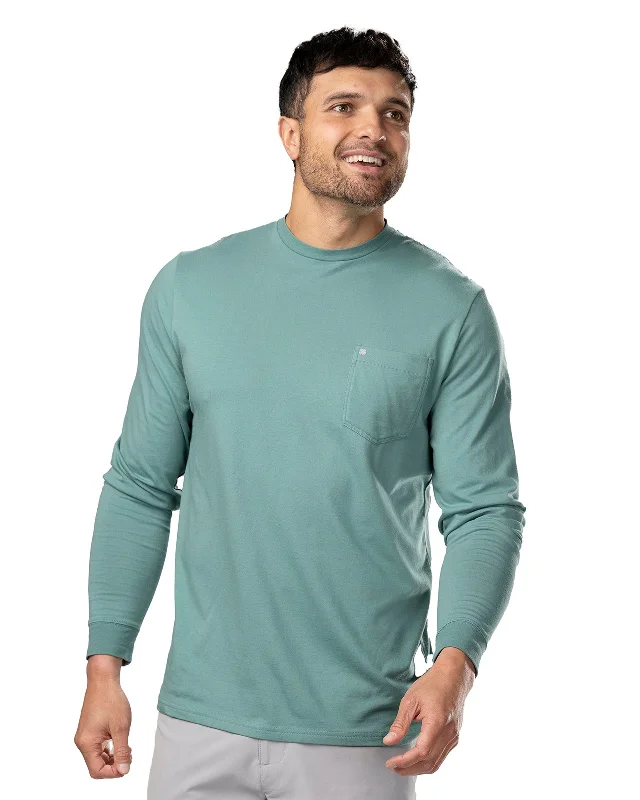 Men's short-sleeve rugged urban-warm-gig shirt-BC Luxe Pocket LS Tee