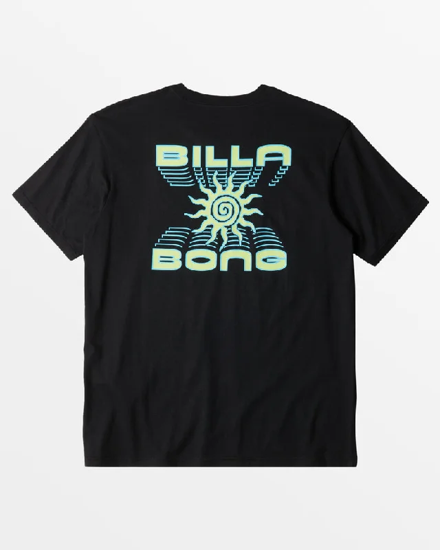 Men's short-sleeve soft cookout tee-Billabong Fractal Tee-Black