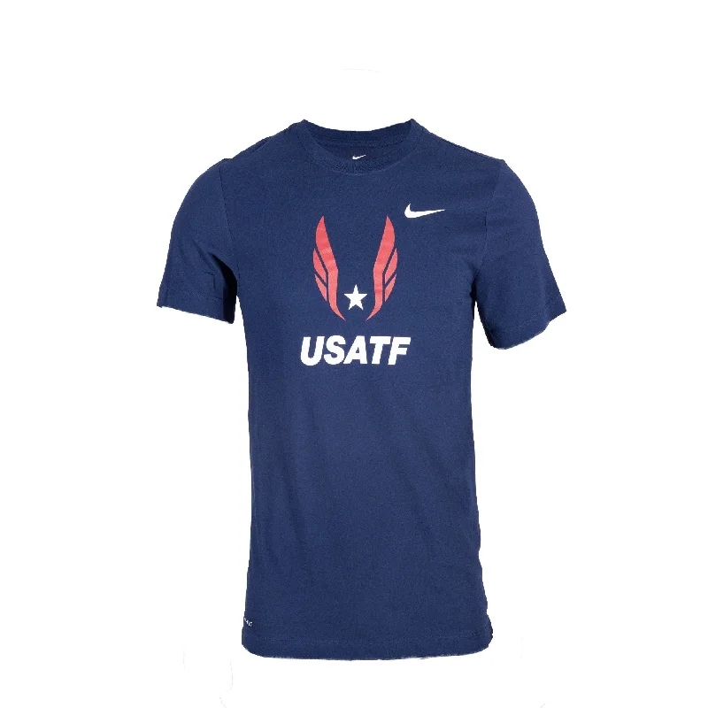 Men's short-sleeve retro cool-free-tribal shirt-Nike Men's USATF Federation Logo Tee