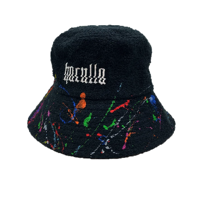 Men's short-sleeve tropical retro-cool-rugged-true-sunproof shirt-GLITCHED HACULLA  BUCKET HAT