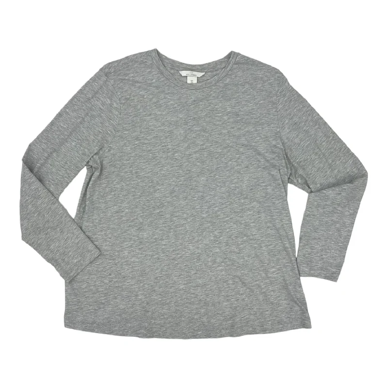 Men's short-sleeve rich sporty-subtle-elegant-high-end shirt-GREY MAT TOP LS by H&M Size:L