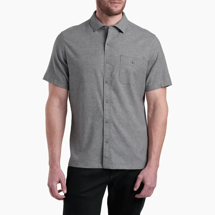 Men's short-sleeve sleek neutral-glossy-silk top-Kuhl Getaway Short Sleeve Mens