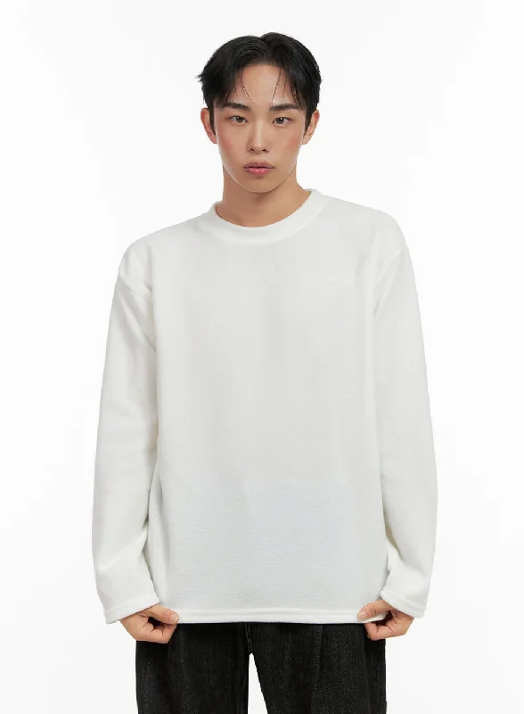 Men's short-sleeve neutral casual-bold-rich-nightlife top-Men's Fleece Long Sleeve T-Shirt IN426