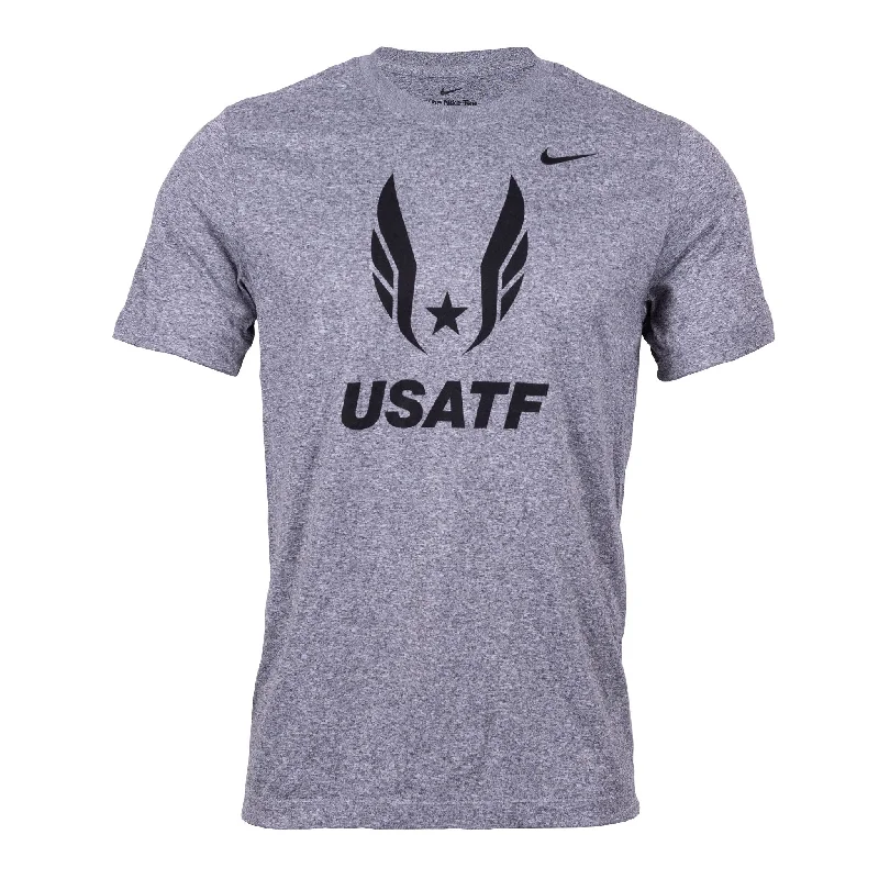 Men's short-sleeve casual bold-aged-charcoal top-Nike USATF Men's Federation Legend Tee