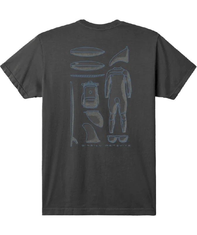 Men's short-sleeve subtle rally shirt-O'Neill Essentials Tee-Dark Charcoal