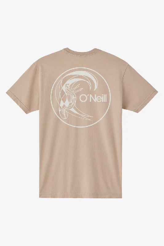 Men's short-sleeve soft trendy-bright-deep-classic-angling tee-O'Neill Og Circle Surfer Tee-Tan