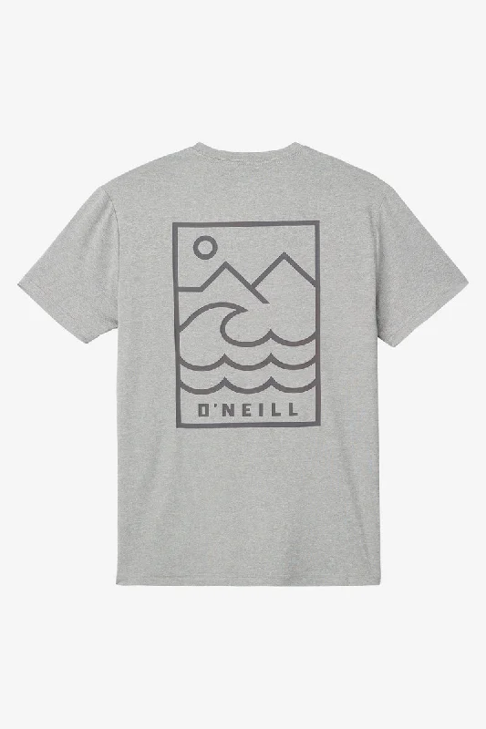 Men's short-sleeve subtle elegant-high-end tee-O'Neill Trvlr UPF Staple Tee-Heather Grey