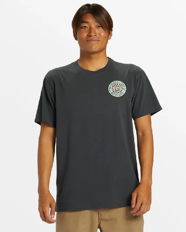 Men's short-sleeve classic angling shirt-Quiksilver Bloom Cycle Tee-Tarmac