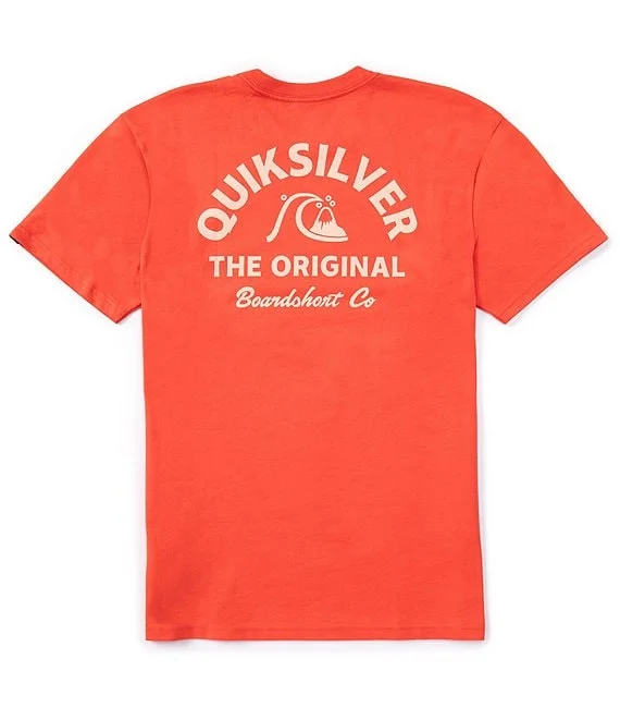 Men's short-sleeve casual nylon shirt-Quiksilver Classic Arch Tee-Cayenne