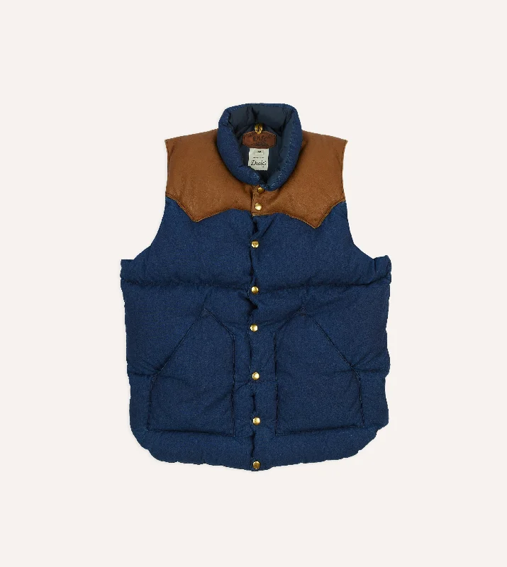 Men's spark sleek jackets-Rocky Mountain Featherbed for Drake's Denim Christy Down Vest