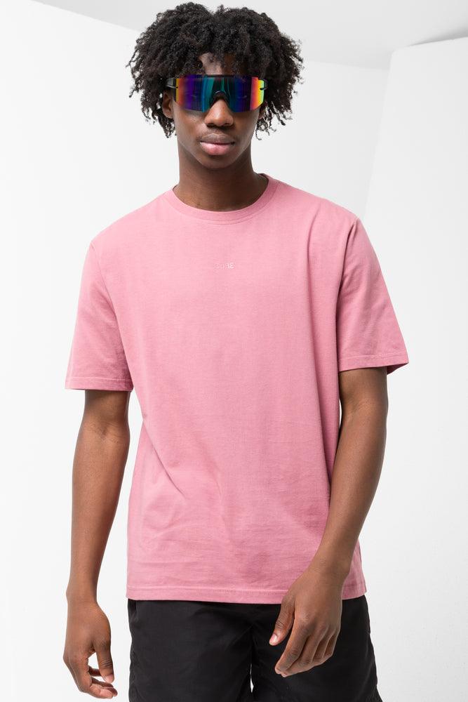 Men's short-sleeve oversized ombre shirt-Short Sleeve T-Shirt Dusty Pink