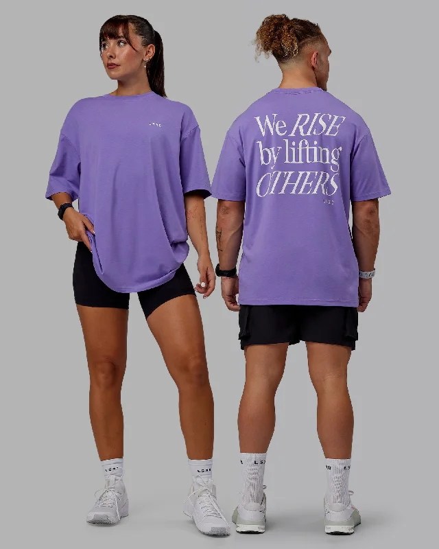 Men's short-sleeve urban warm-stylish-sleek-BMX top-Unisex Lift-Up FLXCotton Tee Oversize - Dahlia Purple