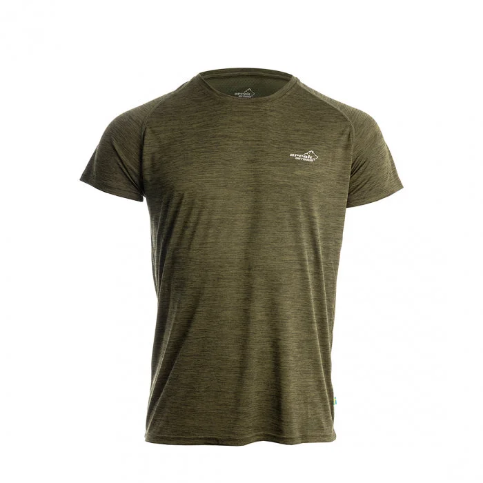 Men's short-sleeve neutral casual-bold-rich-nightlife top-Action Training Short Sleeve Top Men (Olive Green)