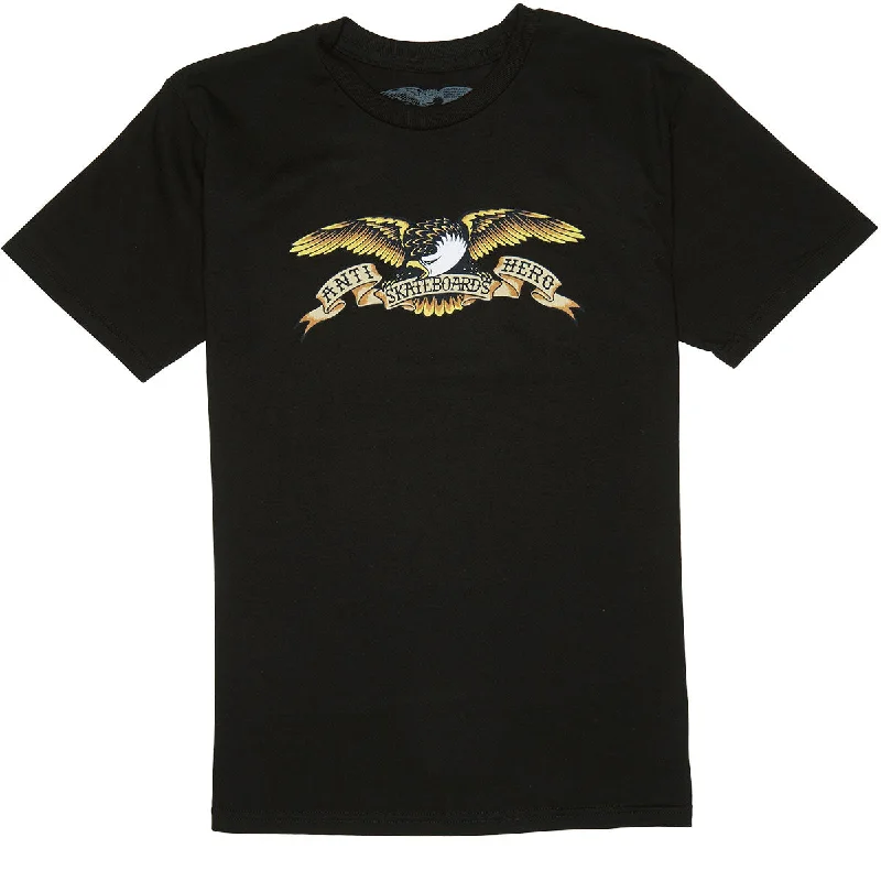 Men's short-sleeve casual bold-skiing top-Anti-Hero Eagle T-Shirt - Black