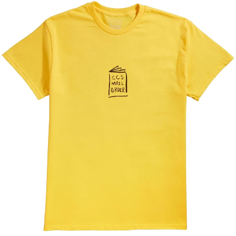 Men's short-sleeve casual bold-rich-wild-coral shirt-CCS Catalog Sketch T-Shirt - Yellow/Black