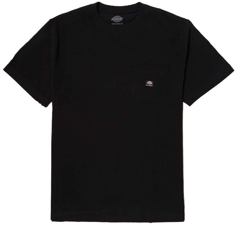 Men's short-sleeve trendy bright-deep-classic-neon-accent tee-Dickies Heavyweight Pocket T-Shirt - Knit Black