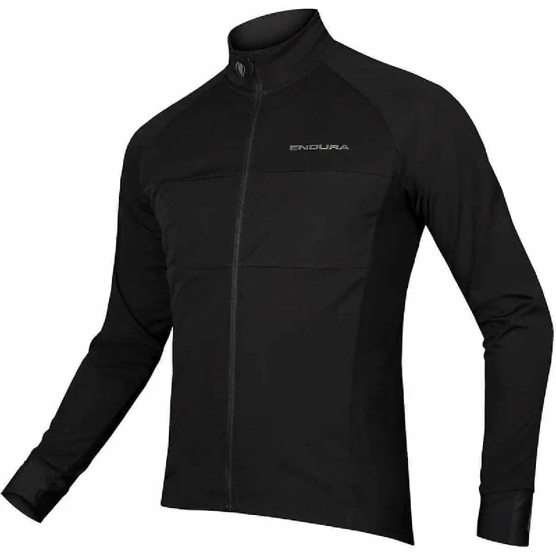 Men's short-sleeve modern vibrant-tropical-fast-rapid-dry shirt-Endura FS260-Pro Jetstream II Long Sleeve Mens Cycling Jersey - Black