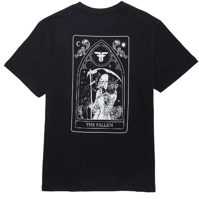 Men's short-sleeve retro amber top-Fallen Death's Embrace T-Shirt - Black/White