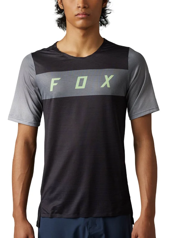 Men's short-sleeve sporty subtle-loud-neon tee-Fox Men's Flexair Short Sleeve Jersey Arcadia