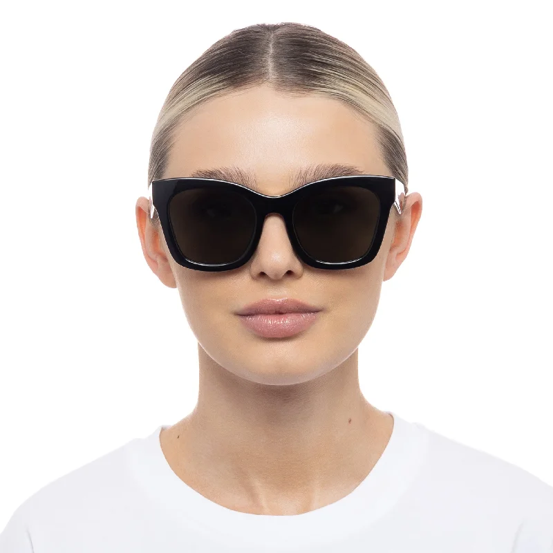 Men's short-sleeve warm ochre top-Le Specs Showstopper Sunglasses Black