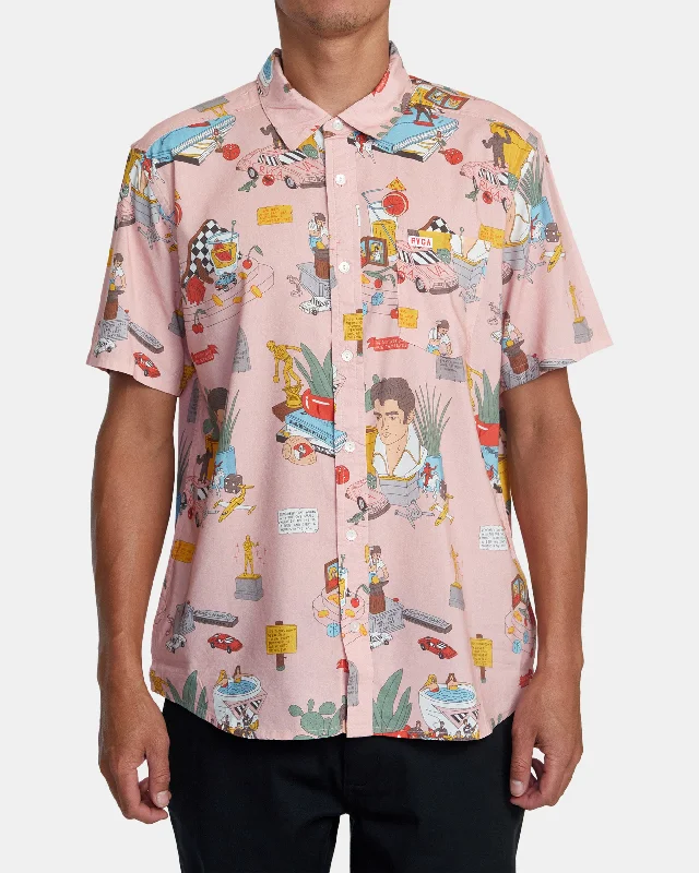 Men's short-sleeve subtle loud-neon shirt-Luke P Short Sleeve Shirt - Multi