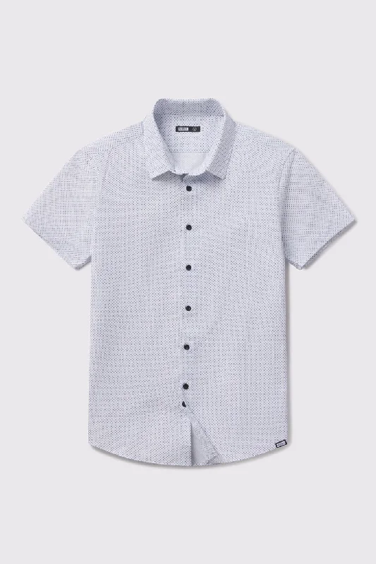 Men's short-sleeve casual bold-rich-sporty-vented top-Motive Short Sleeve Dot