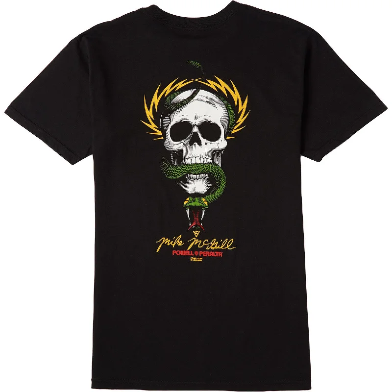 Men's short-sleeve sleek neutral-wide-zigzag tee-Powell-Peralta McGill Skull And Snake T-Shirt - Black