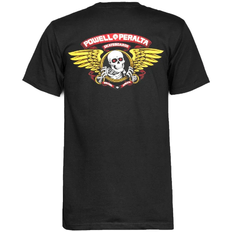 Men's short-sleeve neutral casual-light-lavender tee-Powell-Peralta Winged Ripper T-Shirt - Black