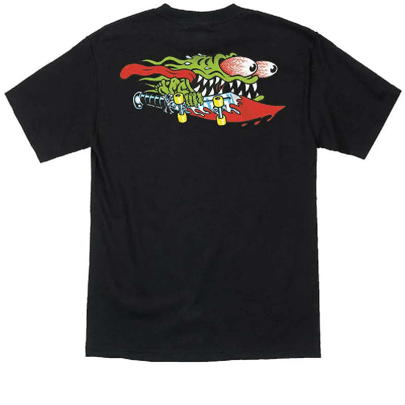 Men's short-sleeve subtle soft-trendy-cool-lime shirt-Santa Cruz Meek Slasher T-Shirt - Black