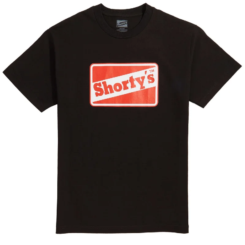 Men's short-sleeve warm stylish-sharp-gray tee-Shorty's OG Logo T-Shirt - Black