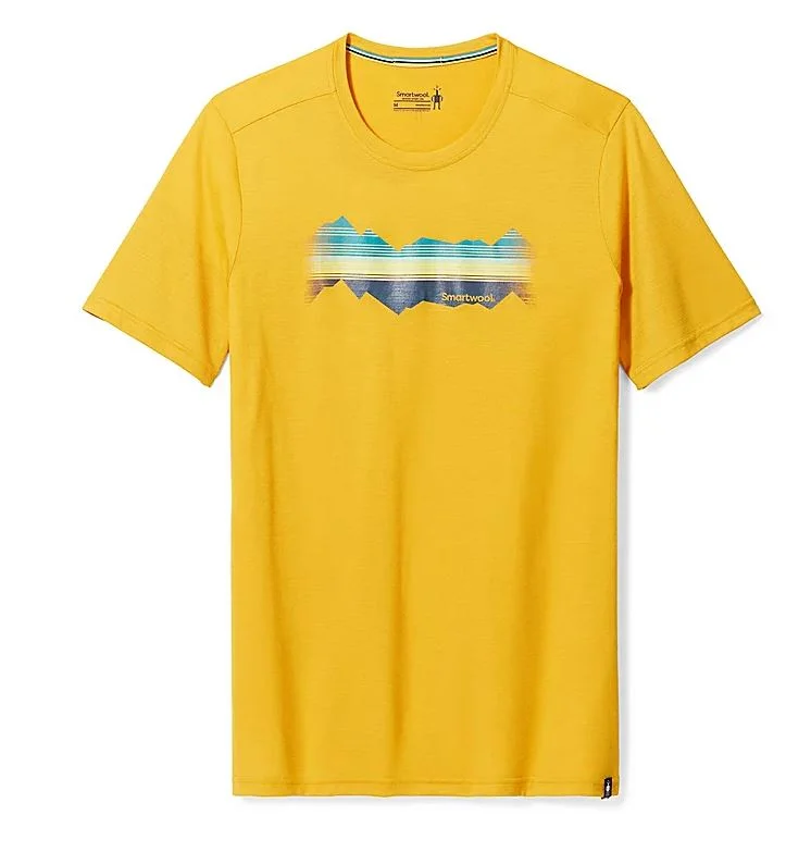 Men's short-sleeve fresh modern-vibrant-rare-gold tee-Smartwool Mountain Horizon Graphic Short Sleeve Tee Men's