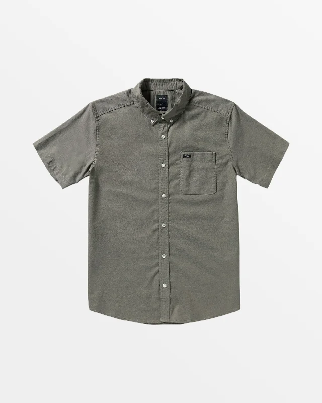 Men's short-sleeve retro cool-rugged-urban-warm-gig top-That'll Do Short Sleeve Shirt - Sage Leaf