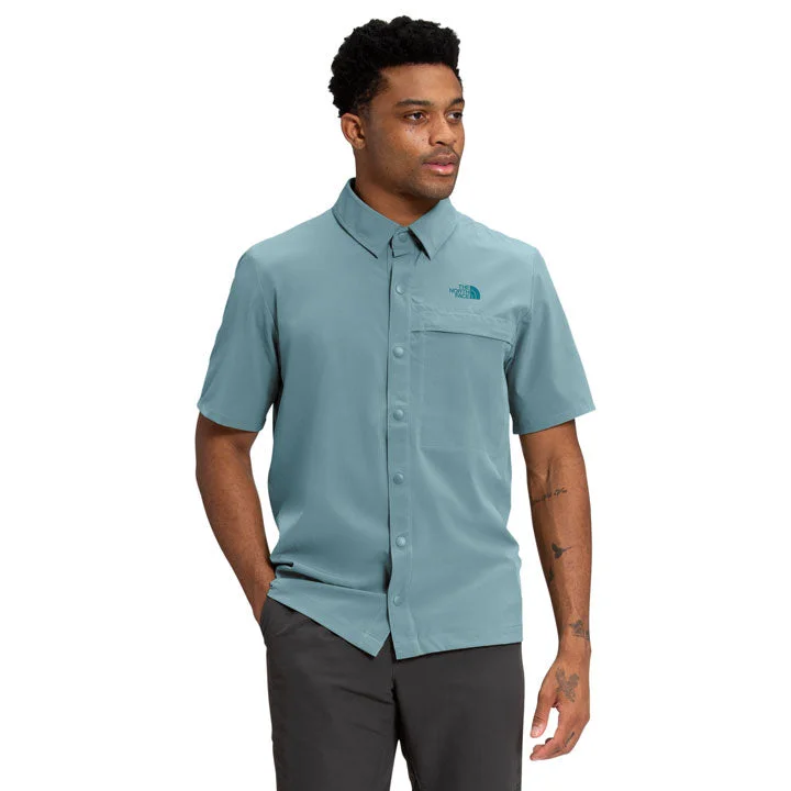 Men's short-sleeve muted fresh-modern-terrain top-The North Face First Trail UPF Short Sleeve Shirt Mens