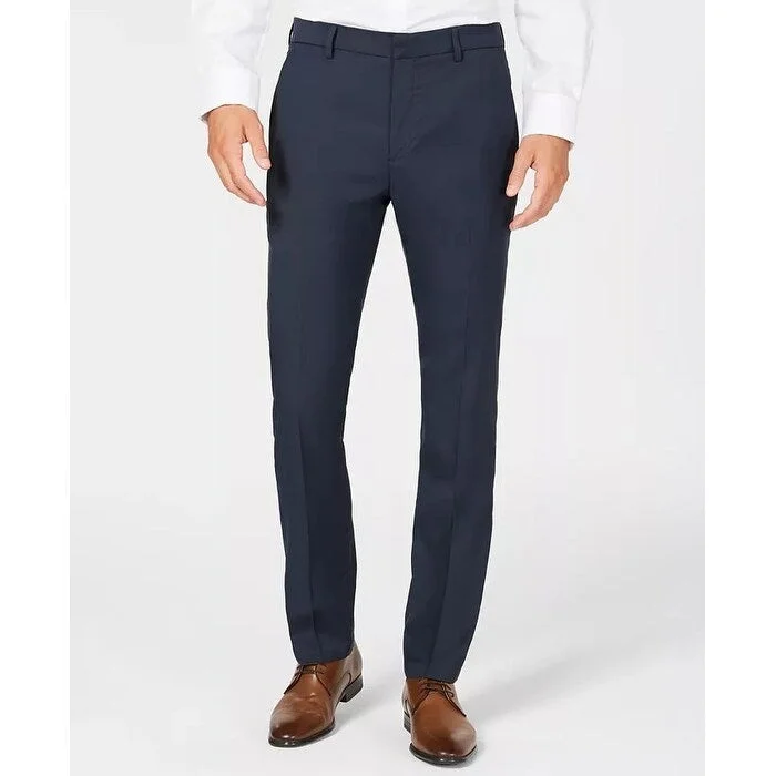 men's relaxed formal dinner navy pants-Alfatech By Alfani Men's Classic-Fit Stretch Pants Blue Size 32X30